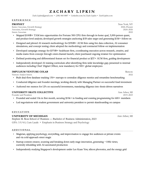 Resume preview